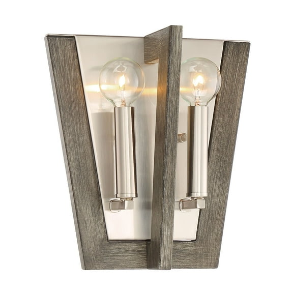 Designers Fountain Westend Satin Platinum 2 Light Wall Sconce, 93702-SP