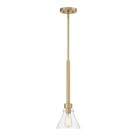 Designers Fountain Willow Creek 7 inch 1-Light Brushed Gold Contemporary Pendant Light, D204M-7P-BG