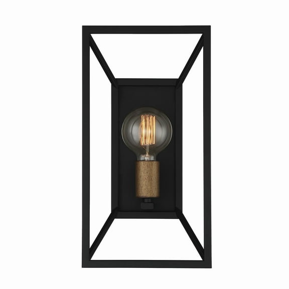 Designers Fountain Within 1 Light Matte Black Wall Sconce Light, D237M-WS-MB