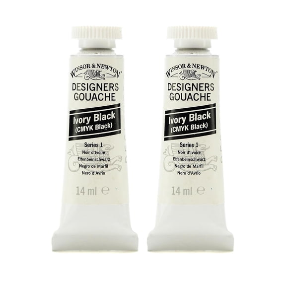 Designers' Gouache ivory black, 14 ml, 331 (pack of 2)