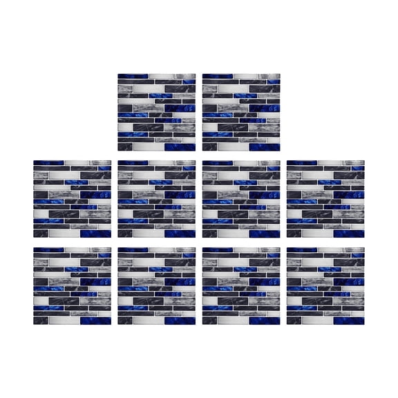 RLESO 10 Pcs Waterproof Peel and Stick Wall Panels,Marble Bathroom Wallpaper for Easy Installation