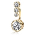 thumbnail image 1 of Designice 14G Belly Button Ring,316L Surgical Steel,Candy CZ Navel Rings Piercing Jewelry, 1 of 7