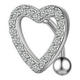 thumbnail image 1 of Designice 14G Belly Button Ring ,Heart Shiny Navel Rings, Belly Button Piercing Hypoallergenic, 1 of 7