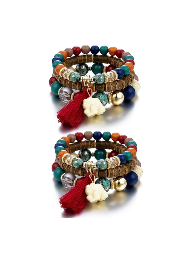 2Pcs Love Knot Bracelet,Symbol of Unity Bracelet,Elegant Metalwork Boho Bracelet