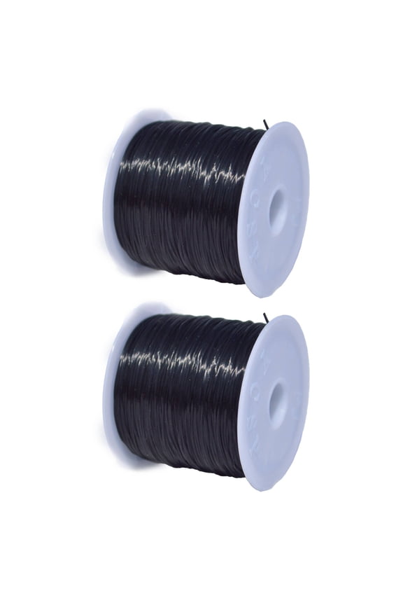 2Pcs Stretchable Bracelet Rope,Stretchy Bracelet String,Essential Tool Crafters String Bracelet Making,Black