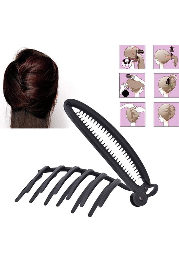 Designice 50PCS Magic women DIY hair styling updo bun comb clip set for hair french twist maker