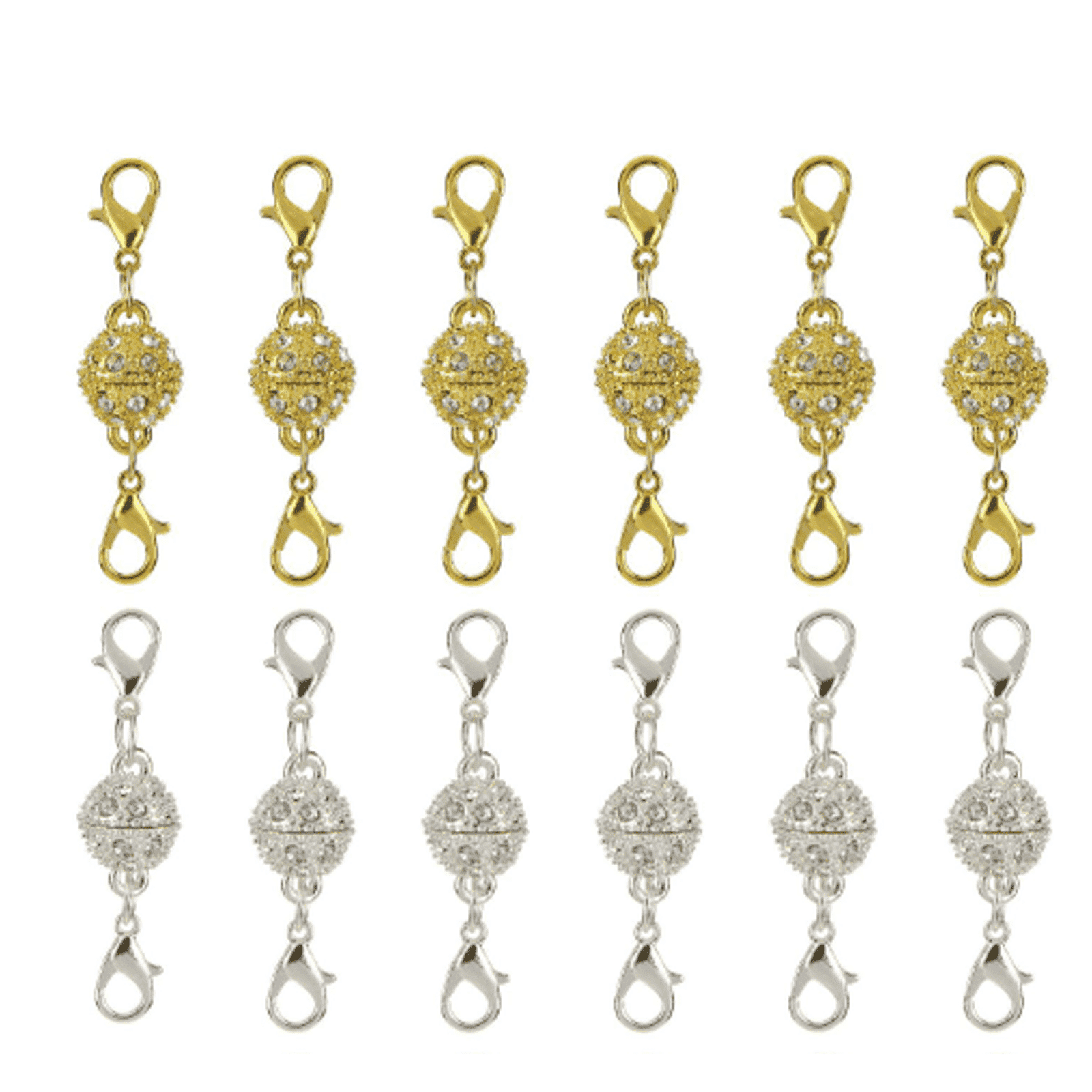 Designice 8Pcs Magnetic Clasps for Necklaces,Comfortable to Wear Clasps for Jewelry MakingStainless Steel Lobster Clasp