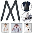 thumbnail image 1 of Designice Adjustable X-Back Suspenders (Black), 1 of 6