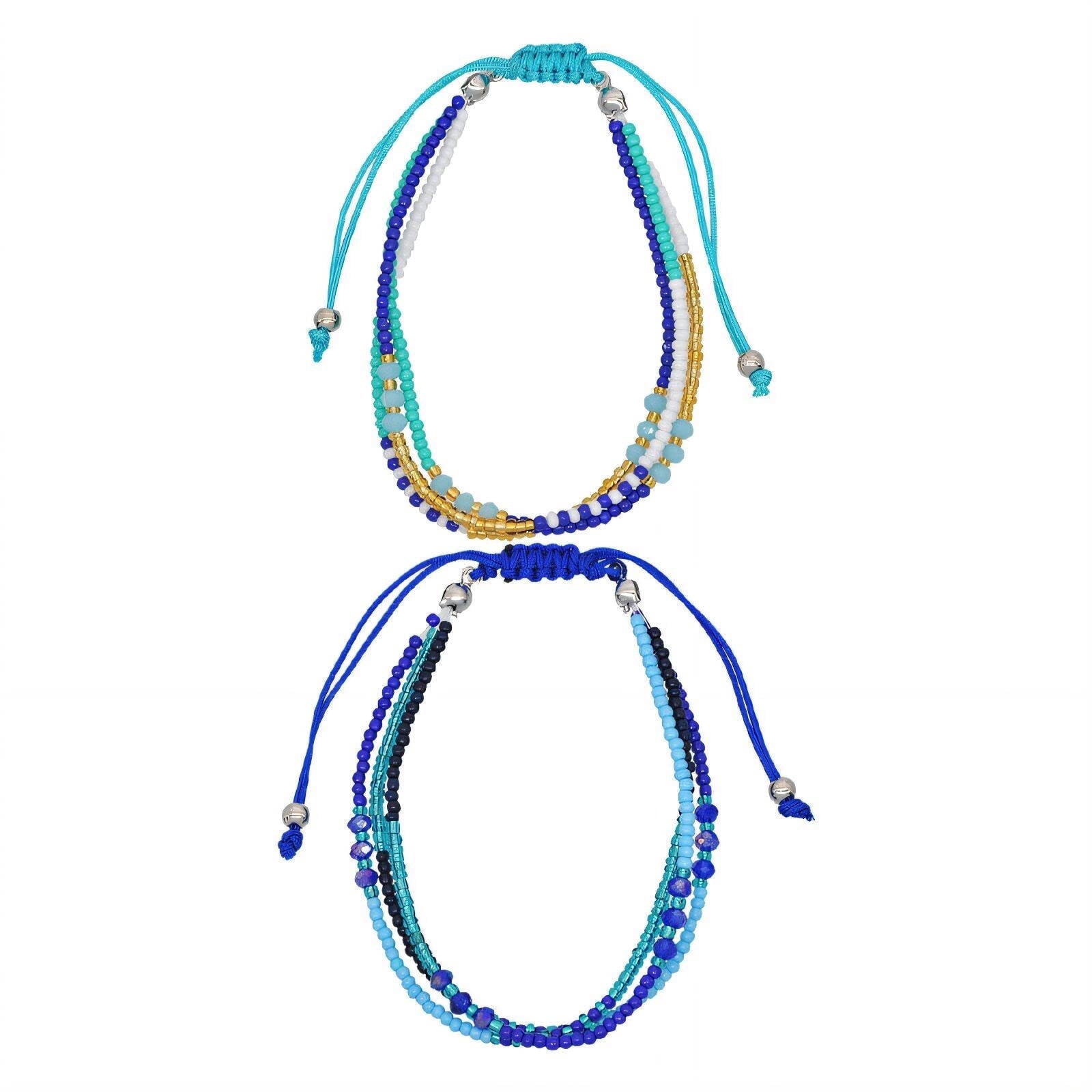 Large Ice Set Design Designice Beaded Bracelets For Women, Adjustable Boho Friendship ...