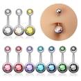 thumbnail image 1 of Designice Belly Button Ring Candy Navel Rings Surgical Steel Belly Button Piercing,10Pack, 1 of 10