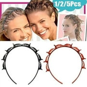 Designice Braided Headband Hair Accessories Double-bangs Hairstyle Hairpin Alligator Clip Headband