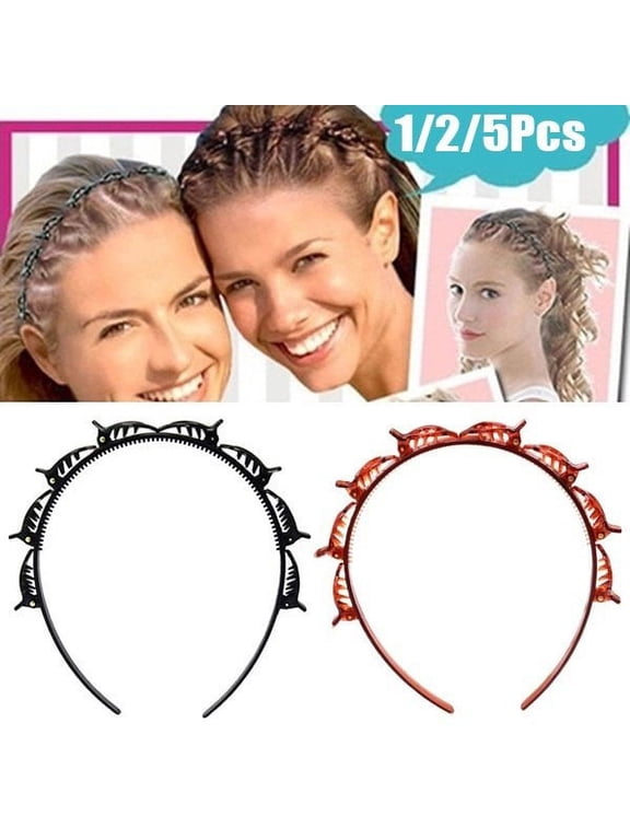 Designice Braided Headband Hair Accessories Double-bangs Hairstyle Hairpin Alligator Clip Headband