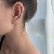 WEIYINYIN Designice Buytra 1PC 925 Sterling Silver Zircon Geometric Earrings Ear Cuff Clip earrings 3pcs/set