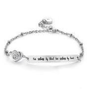 RUANKEKE Designice Friends Bracelet Bangle Friend Jewelry Friendship Gift "Not Sisters By But Sisters By Heart" Bracelets Jewelry(Silver)