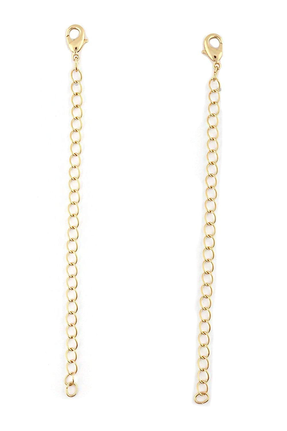 COOLCRYSTALS Designice Gold Chain 3 Inch Extender for Necklace or Bracelet (2 Pcs)