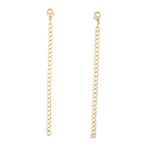 Gold Chain 3 Inch Extender for Necklace or Bracelet (2 Pcs)
