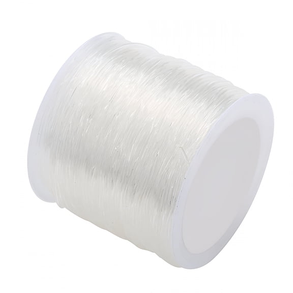 Designice Invisible Nylon Thread for Jewelry Making,Elastic Bracelet Rope Transparent and Shiny,Clear Fishing Line,Wide Application,Suitable for Many Beads(1.0Mm)