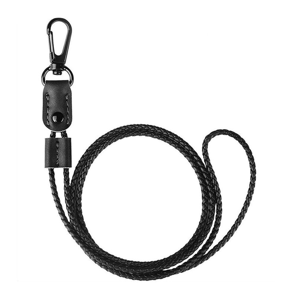 Designice Lanyard Long Neck Leather Black Holder 8in Lanyards Keys for ...