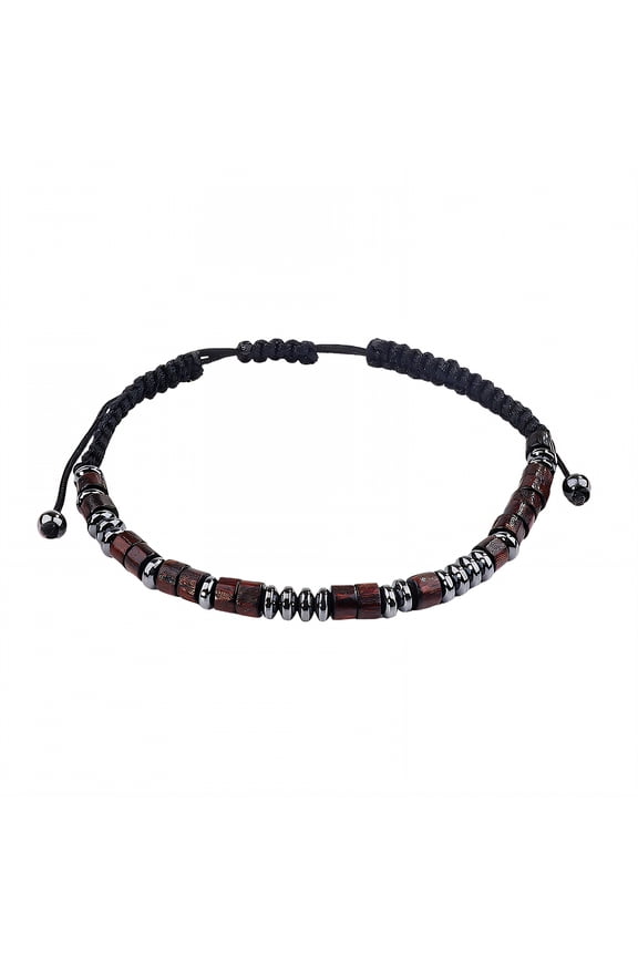 Mens Bracelet,Morse Code Bracelet for Men,Adjustable Bracelet for Son,Black,1-Pack