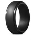 thumbnail image 1 of Silicone Wedding Ring Band Men Woman Black Flexible Rubber Gym Plastic Temporary, 1 of 9