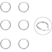 HONSITML Designice SilverHoop Earrings- Cartilage Earring Endless Small Hoop Earrings for Women Men Girls, 3 Pairs of Hypoallergenic 925 Sterling Silver Tragus Earrings Nose Lip Rings (8mm/10mm/12mm/14mm/18mm)