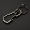 thumbnail image 1 of Titanium Heavy Duty Carabiner Keychain EDC Quick Release Hooks With Titanium Key Ring, 1 of 7