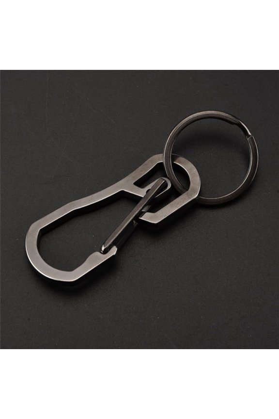 Titanium Heavy Duty Carabiner Keychain EDC Quick Release Hooks With Titanium Key Ring
