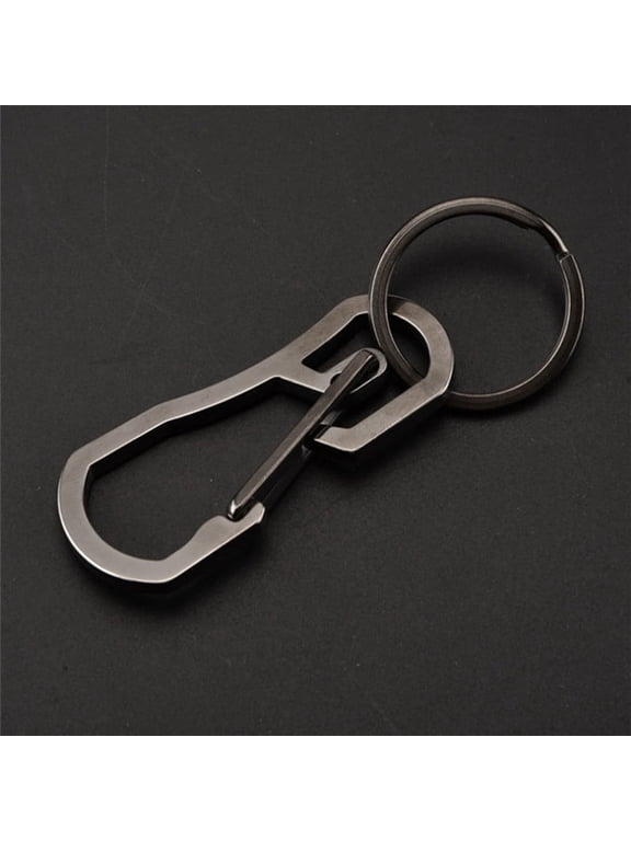 Titanium Heavy Duty Carabiner Keychain EDC Quick Release Hooks With Titanium Key Ring