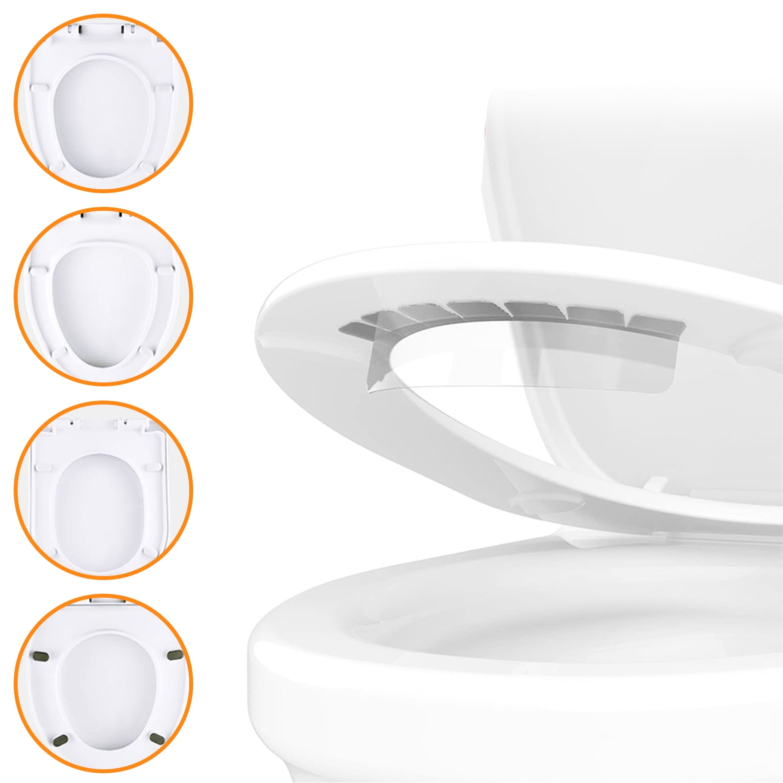 Designice Transparent EVA Dolked Pee Guard for Toilet Seat