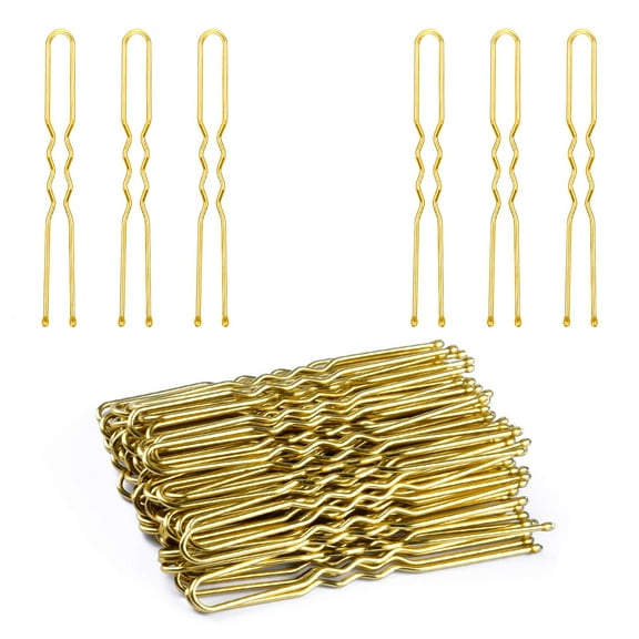 U Shaped Hair Pins, 100 pcs of Bun Hair Pins for Women Girls(2.4 Inch)