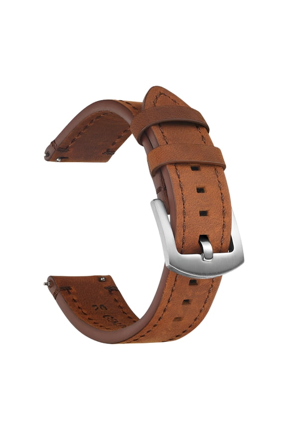 Watch Bands,Genuine Leather Watch Band with Quick Release,Durable and Comfortable Watch Band Strap Belt,Brown