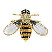 Designice YUEHAO Brooch Honey Bee Brooches Insect Themed Bee Brooch Animal Fashion Brooch Pin Tone