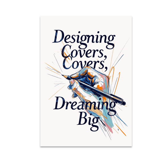 Designing Covers Dreaming Big - Book Cover Design Enthusiast - 13x19 Poster Print