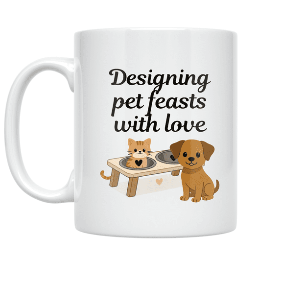 Designing Pet Feasts with Love - Pet Owner - 11 oz Ceramic Coffee Mug