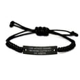 thumbnail image 1 of Designing and Making Clothes Gifts for Friends, A Day, Sarcasm Designing and Making Clothes Black Rope Bracelet, Engraved Bracelet from, 1 of 1