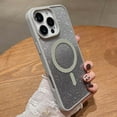 thumbnail image 1 of Designing for iPhone 11 Pro Max Phone Case,Compatible with Mag-Safe,Bling Sparkly Gradient Glitter Back,Shockproof Drop-proof TPU Frame,Luxury Rugged Phone Case for iPhone 11 Pro Max,Gray, 1 of 6