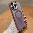 thumbnail image 1 of Designing for iPhone 11 Pro Max Phone Case,Compatible with Mag-Safe,Bling Sparkly Gradient Glitter Back,Shockproof Drop-proof TPU Frame,Luxury Rugged Phone Case for iPhone 11 Pro Max,Winered, 1 of 6