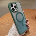 thumbnail image 1 of Designing for iPhone 12 Mini Phone Case,Compatible with Mag-Safe,Bling Sparkly Gradient Glitter Back,Shockproof Drop-proof TPU Frame,Luxury Rugged Phone Case for iPhone 12 Mini,Darkgreen, 1 of 6