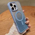 thumbnail image 1 of Designing for iPhone 12 Phone Case,Compatible with Mag-Safe,Bling Sparkly Gradient Glitter Back,Shockproof Drop-proof TPU Frame,Luxury Rugged Phone Case for iPhone 12,Blue, 1 of 6