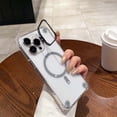 thumbnail image 1 of Designing For iPhone 13 Pro Phone Case,Compatible with MagSafe,Built-in Camera Ring Stand,With Lens Film,Shockproof Rugged Anti-fall Transparent Ultra Slim Phone Case Cover,Gray, 1 of 9