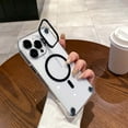 thumbnail image 1 of Designing For iPhone 13 Pro Phone Case,Compatible with MagSafe,Built-in Camera Ring Stand,With Lens Film,Shockproof Rugged Anti-fall Transparent Ultra Slim Phone Case Cover,Black, 1 of 9