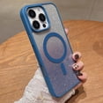 thumbnail image 1 of Designing for iPhone 16e Phone Case,Compatible with Mag-Safe,Bling Sparkly Gradient Glitter Back,Shockproof Drop-proof TPU Frame,Luxury Rugged Phone Case for iPhone 16e,Darkblue, 1 of 6