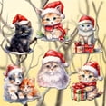 thumbnail image 1 of Christmas Cats Decorative Wooden Clip-on Ornaments of 6 by G. Debrekht - Christmas Decor - 8090016C-S6, 1 of 11