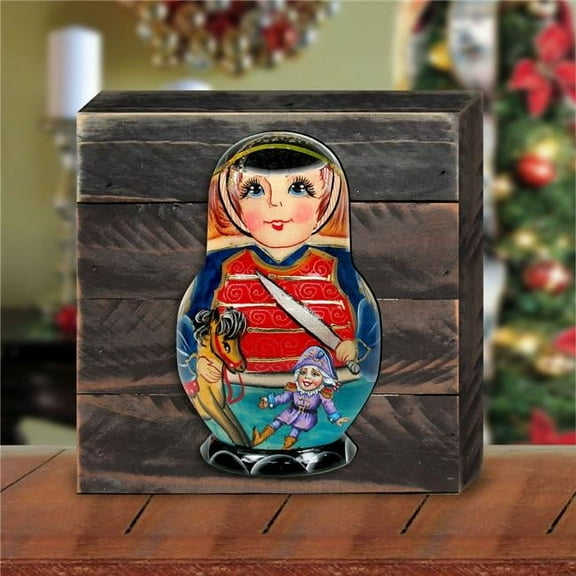 Designocracy 8115151B 6 x 6 in. Nutcracker Soldier Wooden Wall Decor