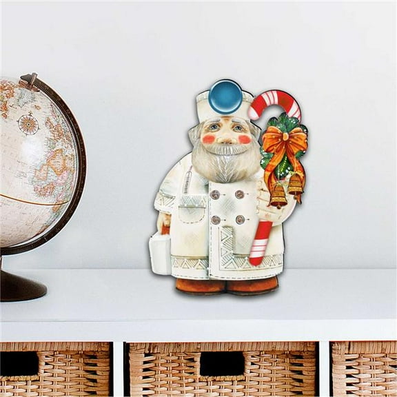 Designocracy 8151924M 12 x 9 in. Candy Cane Doctor Christmas Outdoor Decor Large Ornaments