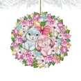 thumbnail image 1 of Designocracy 8185301-4-S2 5 x 5.5 x 0.25 in. Holiday Wooden Bunny Love Wreath Home Decor Ornaments, Set of 2, 1 of 3