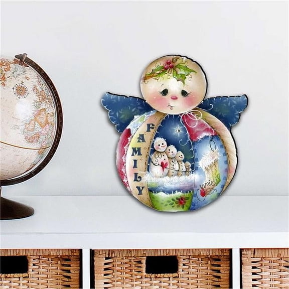 Designocracy 8457504M 12 x 9 in. Family Snowman Christmas Outdoor Decor Large Ornaments