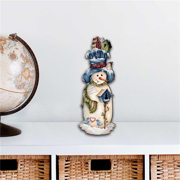 Designocracy 8457515M 12 x 9 in. Freezing Frank Holiday Outdoor Decor Large Ornaments