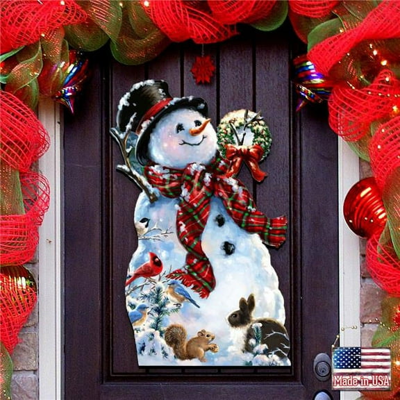Designocracy 8461024H-1563 24 x 18 in. An Old Fashioned Christmas Door Decor