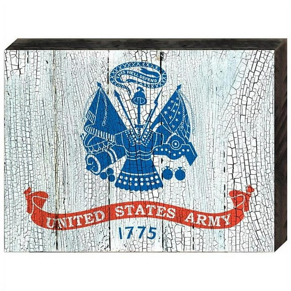 Designocracy 85098-AM-08 Army Military Patriotic Flag Art on Board Wall Decor